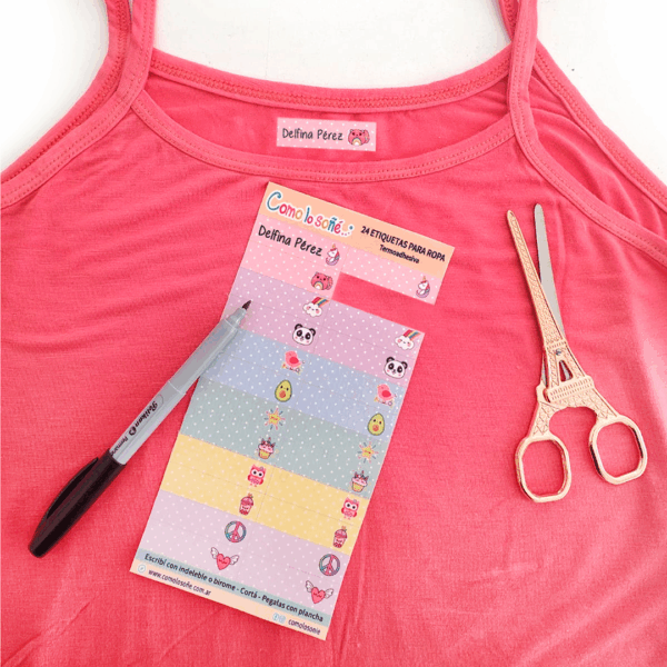 COMBO DE 94 ETIQUETAS EXPRESS PARA ESCRIBIR para Ropa y Objetos. Modelo: Fantasía - Imagen 10