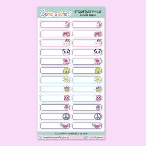 ETIQUETAS EXPRESS PARA ESCRIBIR de Vinilo, a prueba de agua. En stock!!! Fantasía con marco