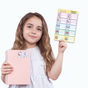 ETIQUETAS EXPRESS PARA ESCRIBIR de Vinilo, a prueba de agua. En stock!!! para Cuadernos y más. Fantasía.