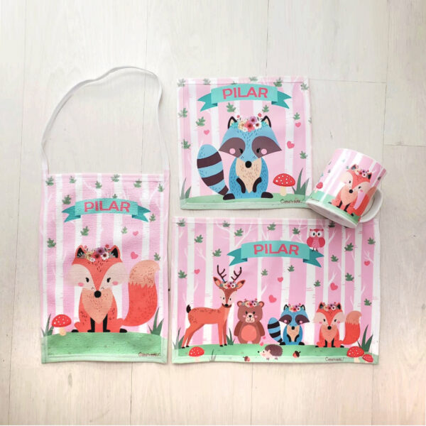 Nordico Rosa, Set de Jardín con taza personalizado con Nombre