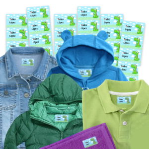 42 u. Rectangulares – Etiquetas de Tela Termoadhesiva para Ropa