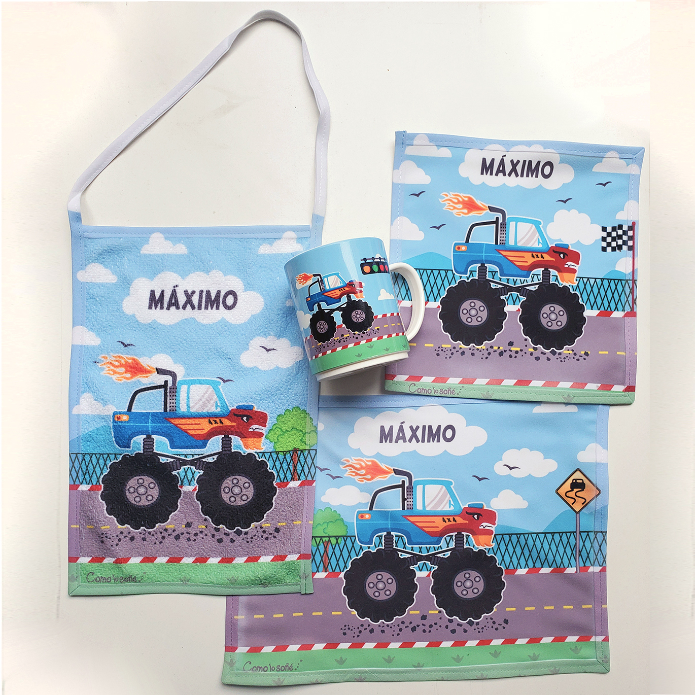 Truck, Set de Jardín con taza personalizado con Nombre