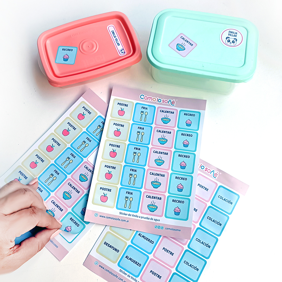 Etiquetas para Tapers de Vianda - Impermeables 20u. - Imagen 3