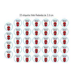 33 u. Redondas – Etiquetas de Vinilo lavables para Objetos y Utiles