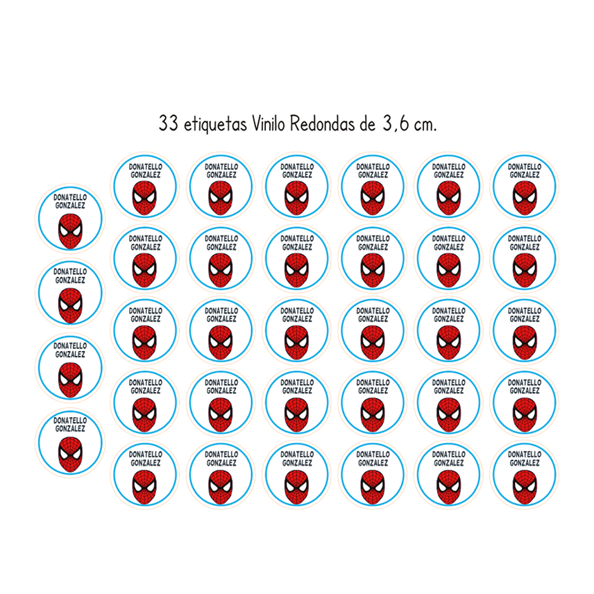 33 u. Redondas - Etiquetas de Vinilo lavables para Objetos y Utiles - Imagen 2