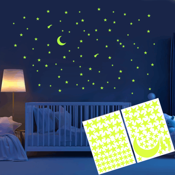 Stickers que Brillan en la Oscuridad – Set de Vinilos Fotoluminiscentes