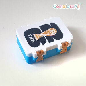 Caja para Figuritas del Mundial 2026 con divisor – Modelo: FIFA negro y oro