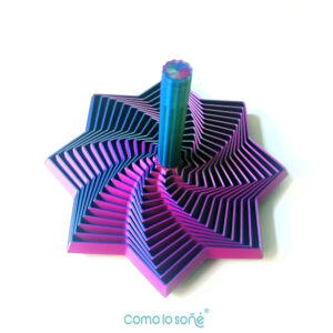 Estrella Sensorial – Fidget Toys – Juguete – AZUL-VIOLETA Tornasolado 11,5 cm.