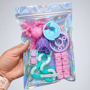 Juguetes Sensoriales para Ansiedad y Concentración – Fidget Toys – Kit Antiestrés 3D – Colores pasteles