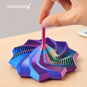 Estrella Sensorial – Fidget Toys – Juguete – AZUL-VIOLETA Tornasolado 11,5 cm.