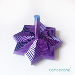 Estrella Sensorial – Fidget Toys – Juguete – VIOLETA-CELESTE Perlado 11,5 cm.