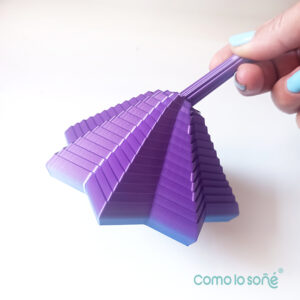 Estrella Sensorial – Fidget Toys – Juguete – VIOLETA-CELESTE Perlado 11,5 cm.