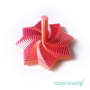 Estrella Sensorial – Fidget Toys – Juguete – ROSA-NARANJA Tornasolado 11,5 cm.