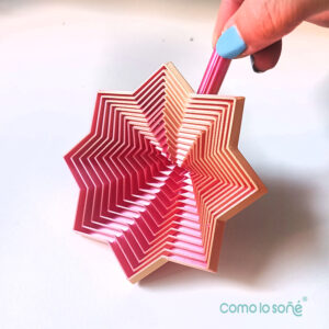 Estrella Sensorial – Fidget Toys – Juguete – ROSA-NARANJA Tornasolado 11,5 cm.