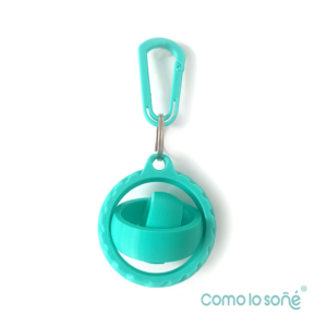 Llavero Fidget 3D Giratorio Giroscópico | Antiestrés para Mochila y Llaves – Corazón – Verde aqua