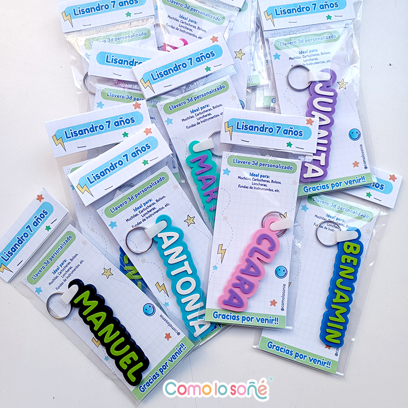 Llaveros Personalizados 3D con Nombre | Souvenirs