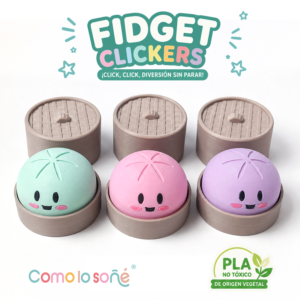 Dumplings Clickers- impresion 3D – Fidget Toys – Antiestrés – X3