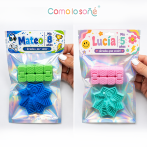 Souvenirs Sensoriales Personalizados para Cumpleaños | Impresos en 3D | Fidget toys